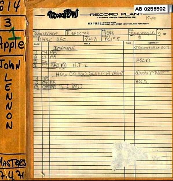 50th Anniversary July 4: John & Yoko at Record Plant NY